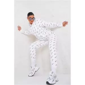 Image of I Saw It First White Recycled Lilylane All Over Print Joggers - White