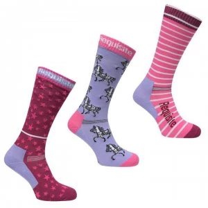 Image of Requisite 3 Pack Socks Junior Girls - Multi