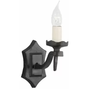 Image of Loops - Wall Light Sconce Wrought Iron Hand Made Medieval Design Black LED E14 60W Bulb