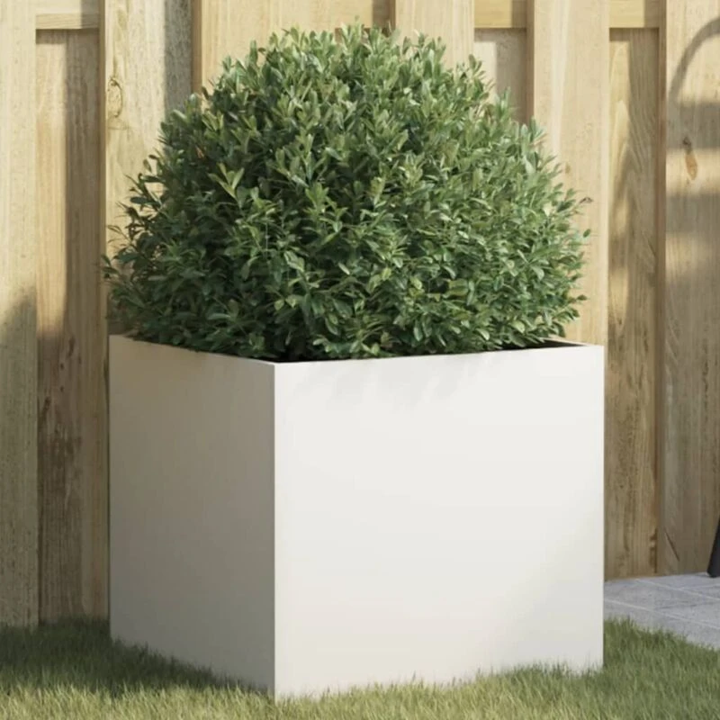 Image of VIDAXL Planter White 42x40x39cm Steel Vidaxl 8721012364073
