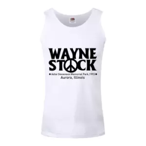 Image of Grindstore Mens Wayne Stock Vest Top (M) (White/Black)