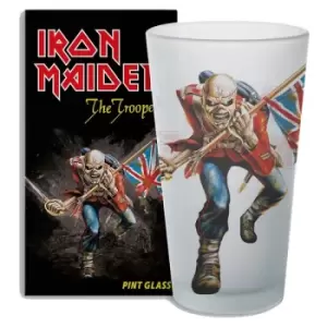 Image of Iron Maiden Pint Glass The Trooper