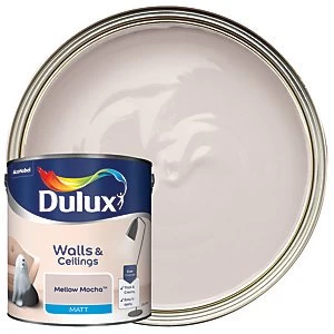 Image of Dulux Walls & Ceilings Mellow Mocha Matt Emulsion Paint 2.5L