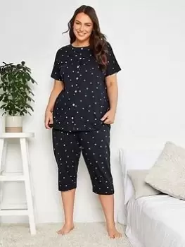 Image of Yours Yours Simple Floral Grown-On-Sleeve Cuff, Blue, Size 14-16, Women