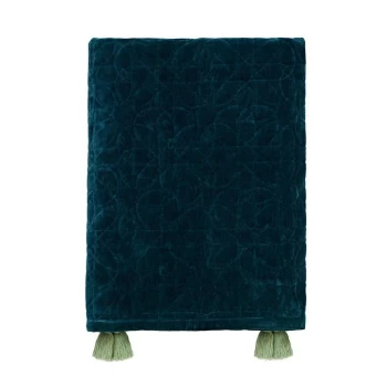 Image of Honeysuckle & Tulip Quilted Throw - Blue