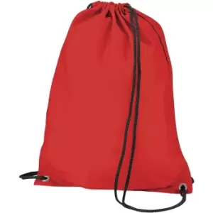 Image of Budget Water Resistant Sports Gymsac Drawstring Bag (11 Litres) (One Size) (Red) - Bagbase