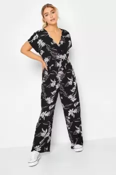 Image of Floral Wrap Jumpsuit