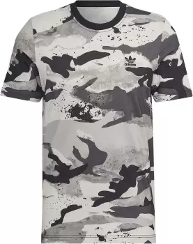 Image of Adidas Camo Aop tee T-Shirt Black grey white