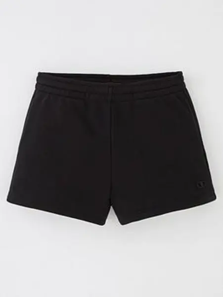Image of Champion Girls Champion Shorts - Black Size S=7-8 Years Black VGGJX Unisex S=7-8 YEARS