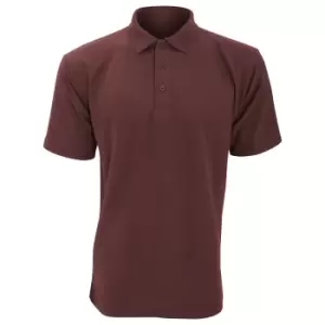 Image of UCC 50/50 Mens Plain PiquA Short Sleeve Polo Shirt (S) (Burgundy)