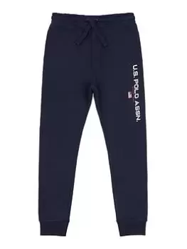 Image of U.S. Polo Assn. Boys Block Flag Graphic Joggers - Navy, Size 3-4 Years