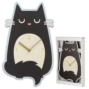 Image of Feline Fine Cat Shaped Wall Clock