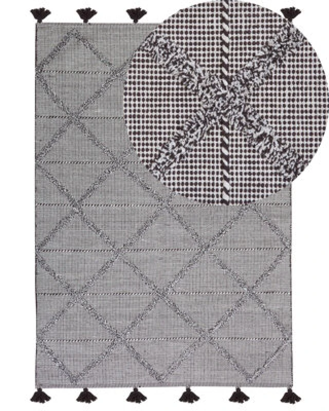 Image of Beliani Rug Tuzla Brown 140 X 200 Cm Cotton