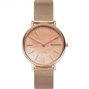 Image of Skagen Ladies Signatur Rose Gold Plated Watch - SKW2732