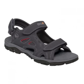 Image of Regatta Holcombe Vent Lightweight Walking Sandal - Ash/RioRed