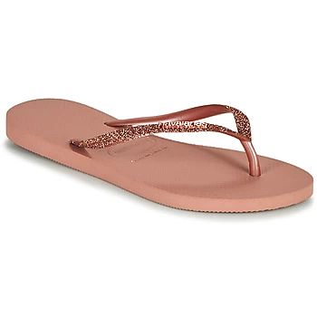 Image of Havaianas SLIM GLITTER II womens Flip flops / Sandals (Shoes) in Pink / 3,4 / 5,39 / 40,7.5,1 / 2 kid,5,8,3 / 4,6 / 7