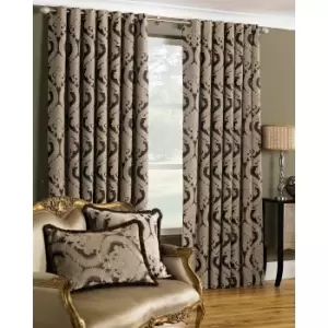 Image of Riva Home Renaissance Ringtop Curtains (90x90 (229x229cm)) (Mocha)