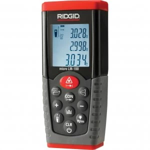 Image of Ridgid Micro LM 100 Distance Laser Measurer 50m Range 50m 164ft
