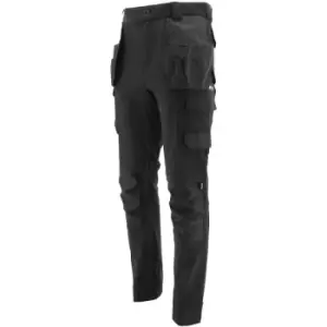 Image of Mens Tech Stretch Work Trousers (30S) (Black) - Caterpillar