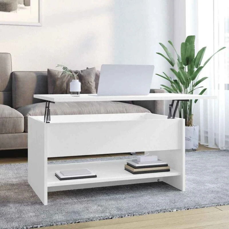 Image of VIDAXL Coffee Table White 80x50x40cm Engineered Wood Vidaxl 8720286971000