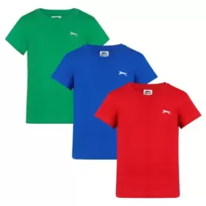 Image of Slazenger 3 Pack Plain Tee Infants - Blue