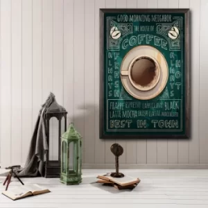 Image of Coffee Multicolor Decorative Framed Wooden Painting