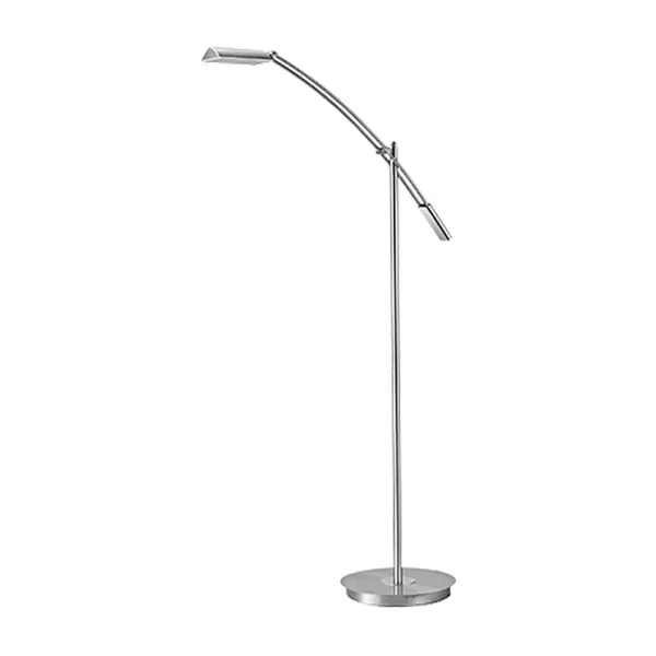 Image of Verona Modern Task Floor Lamp Nickel Matt 3000K
