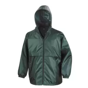 Image of Result Mens Core Adult Windcheater Water Repellent Windproof Jacket (M) (Bottle Green)