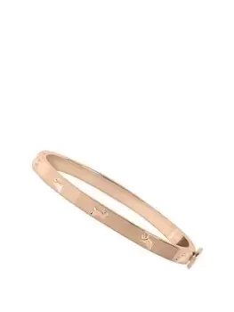 Image of Radley Ladies 18Ct Rose Gold Plated Hinge Studded Bangle