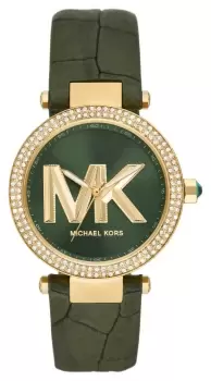 Image of Michael Kors MK4724 Parker (39mm) Green Logo Dial / Green Watch