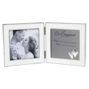Image of Engraveable Plaque Frame Double Engagement