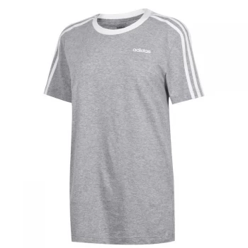 Image of adidas Essentials 3 Stripe T Shirt Ladies - Med Grey