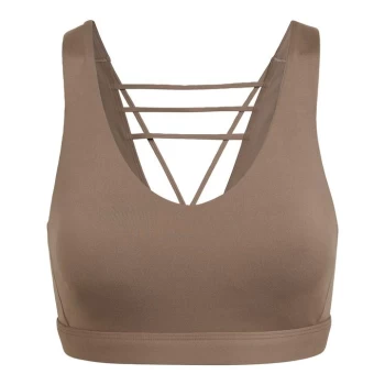 Image of adidas CoreFlow Luxe Medium-Support Bra Womens - Brown