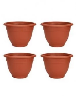 Image of Wham Set Of 4 Terracotta Colour 48Cm Round Bell Planters