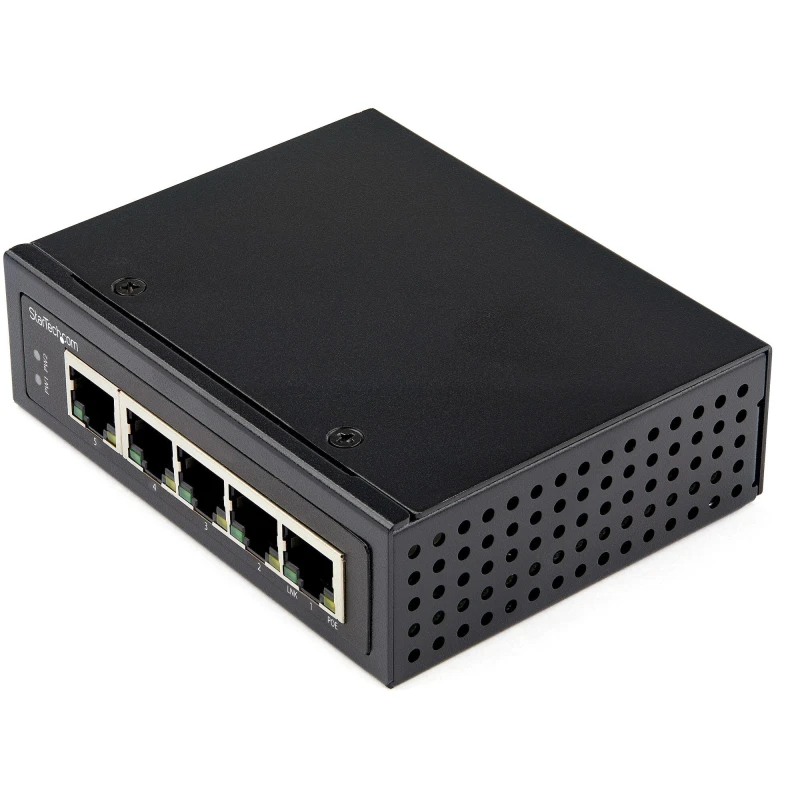 Image of StarTech.com Industrial 5Port Gigabit PoE+ Switch 30W