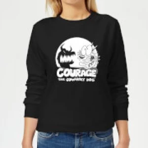 Image of Courage The Cowardly Dog Spotlight Womens Sweatshirt - Black