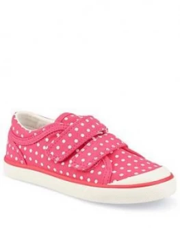 Image of Start-Rite Girls Bounce Canvas Strap Plimsolls - Pink