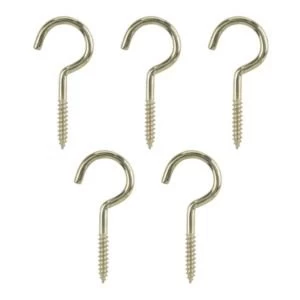 Image of BQ Brass Effect Metal Cup Hook Pack of 10