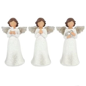 Image of Peace, Pray, Love Glitter (Set Of 3) Mini Angels