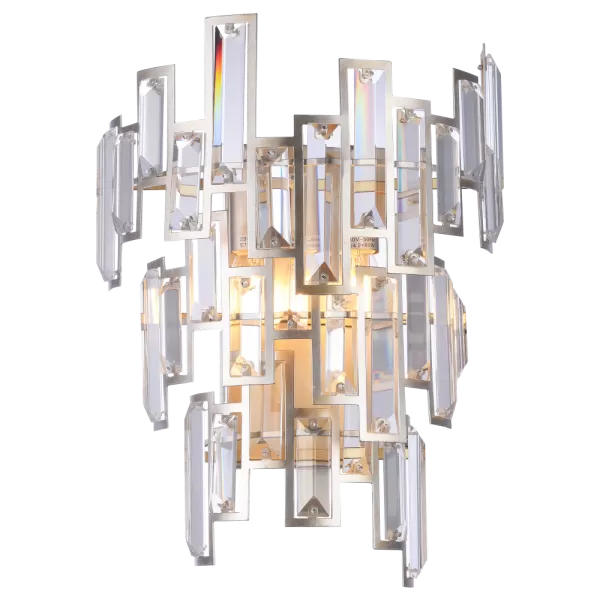 Image of St Petersburg 2 Light Wall Lamp Champagne, E14