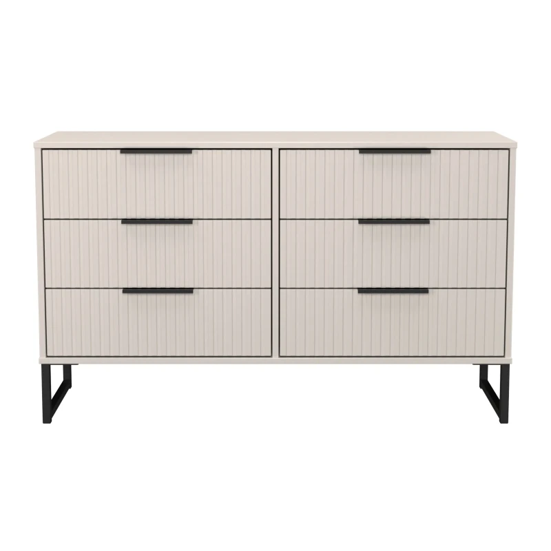 Image of Ready Assembled 2 U Menai 6 Drawer Midi Chest (Ready Assembled) in Taupe Size: Large Taupe Unisex Large