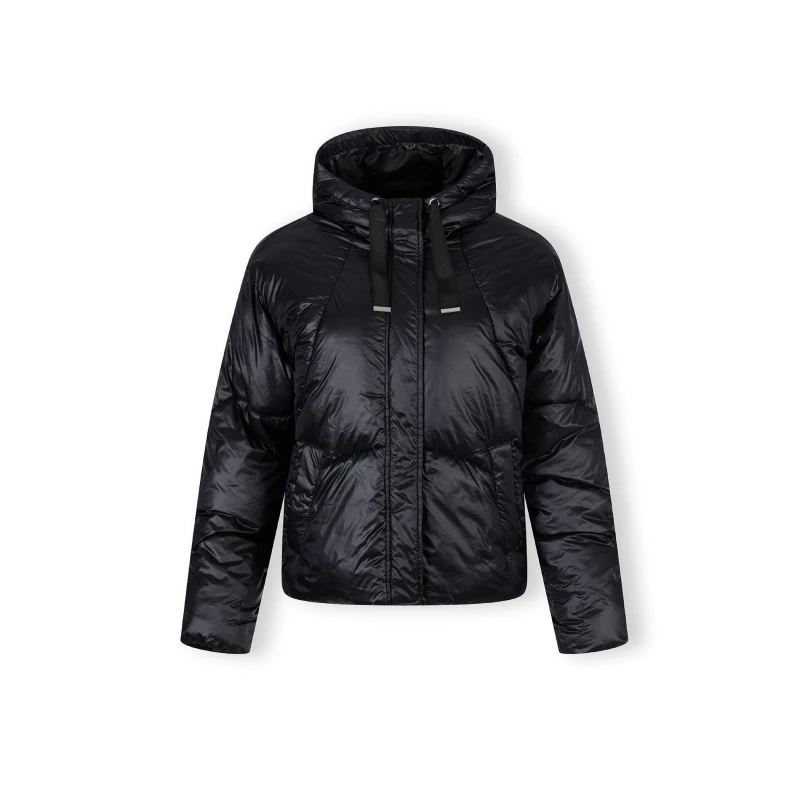 Image of Minoti Womens short insulated hooded jacket Black female 8 (XS)