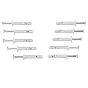 Image of Nylon Hammer Wall Plug Corall Cylindrical Window Door Frame Concrete Brick - Size 6x60mm - Pack of 20