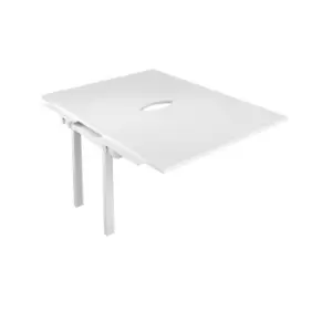 Image of Telescopic 2 Person Bench Extension 1200 X 800 Cut Out White - White
