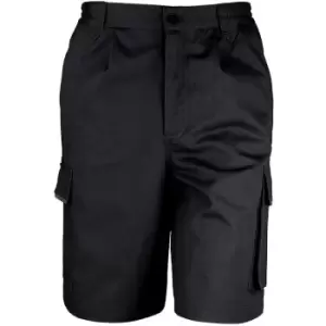 Image of Result Unisex Work-Guard Action Shorts / Workwear (S) (Black) - Black