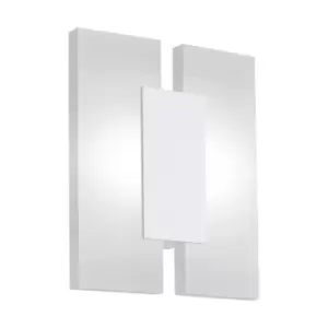 Image of Wall Light Colour White Shade Satined Plastic Bulb LED 2x4.5W Included