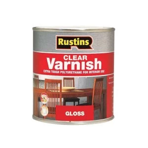 Image of Rustins Polyurethane Varnish Gloss Clear 500ml