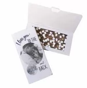 Image of Moon & Back Photo Upload Chocolate Card