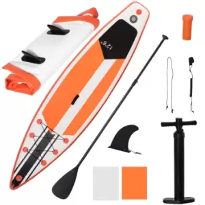 Image of Outsunny 10ft Inflatable Paddle Stand Up Board With Adjustable Paddle - White