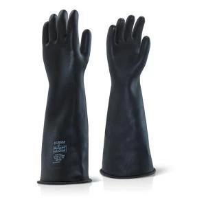 Image of Ansell Industrial Latex Heavy Weight 17" Gauntlet Size 11 Black Ref